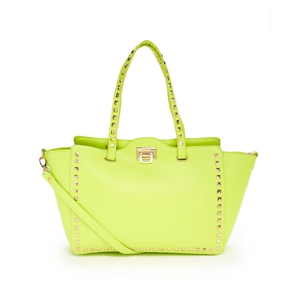 NWT $148 BCBG Paris Faux Leather Studded Tote - Picture 4 of 8